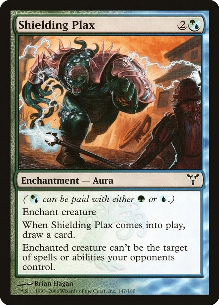 2006 Magic: The Gathering: Dissension - Shielding Plax (#147, C, Near Mint)