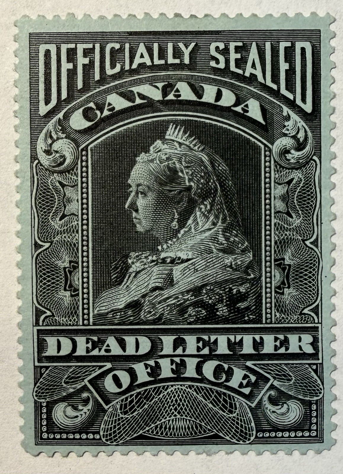 Canada #OX2 1902 QV Dead Letter official seal, MH/VF, thick blue paper; $800 UCV