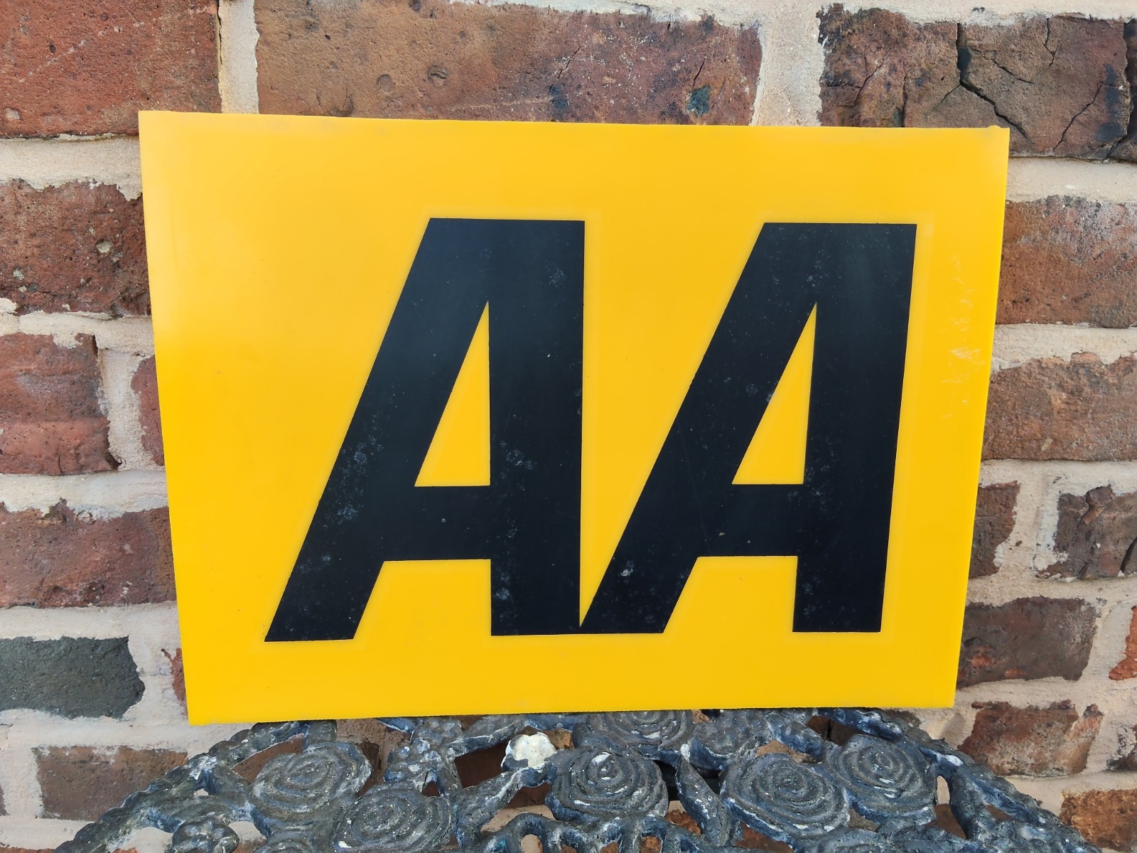Vintage & Genuine AA Automobile Association Sign, mint condition. 