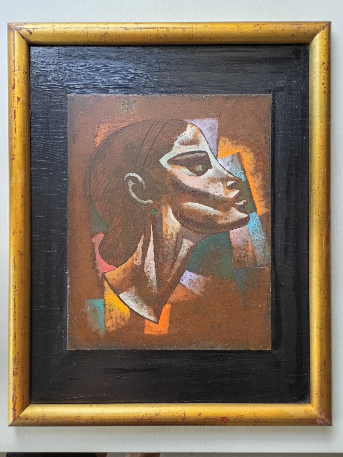 LEON DUSSO (1918-1991) ORIGINAL MID CENTURY FEMALE FIGURE PORTRAIT OIL PAINTING LEON DUSSO (1918-1991) ORIGINAL MID CENTURY FEMALE FIGURE PORTRAIT OIL PAINTING