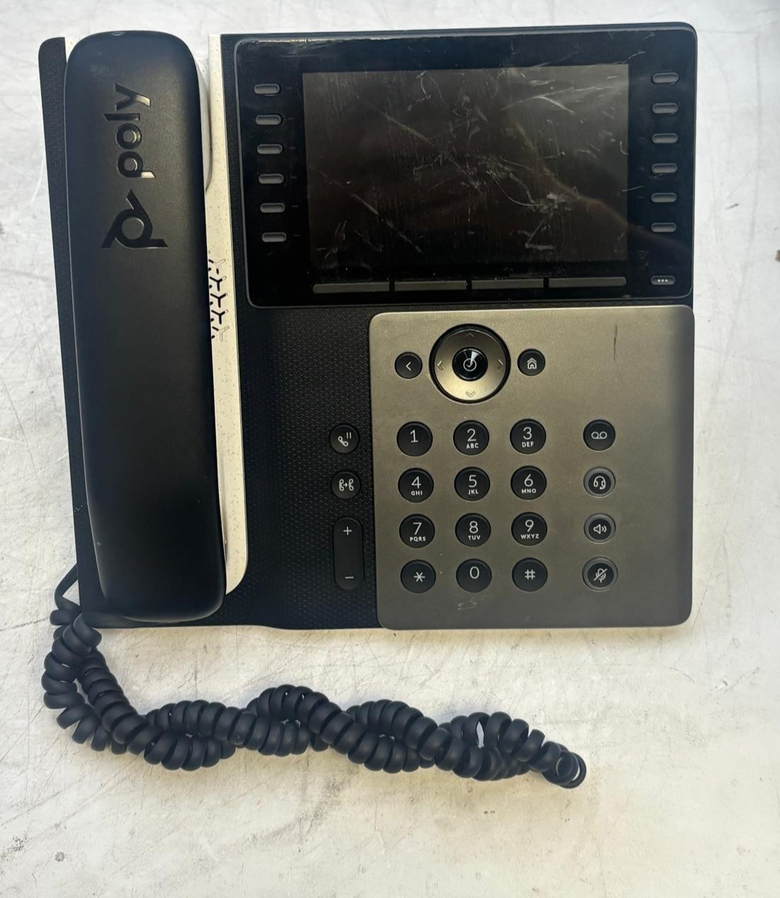 Poly Edge E500 12-Line Corded VoIP IP Desk Phone PoE Ethernet USB w/ Stand