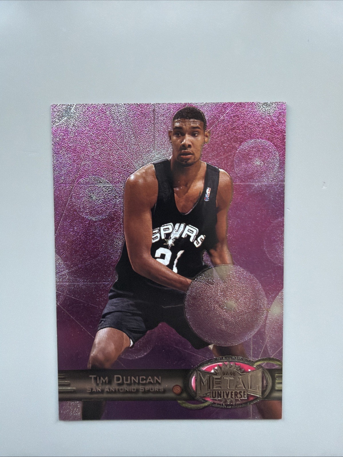 1997-98 Metal Universe - Tim Duncan #66 (RC)