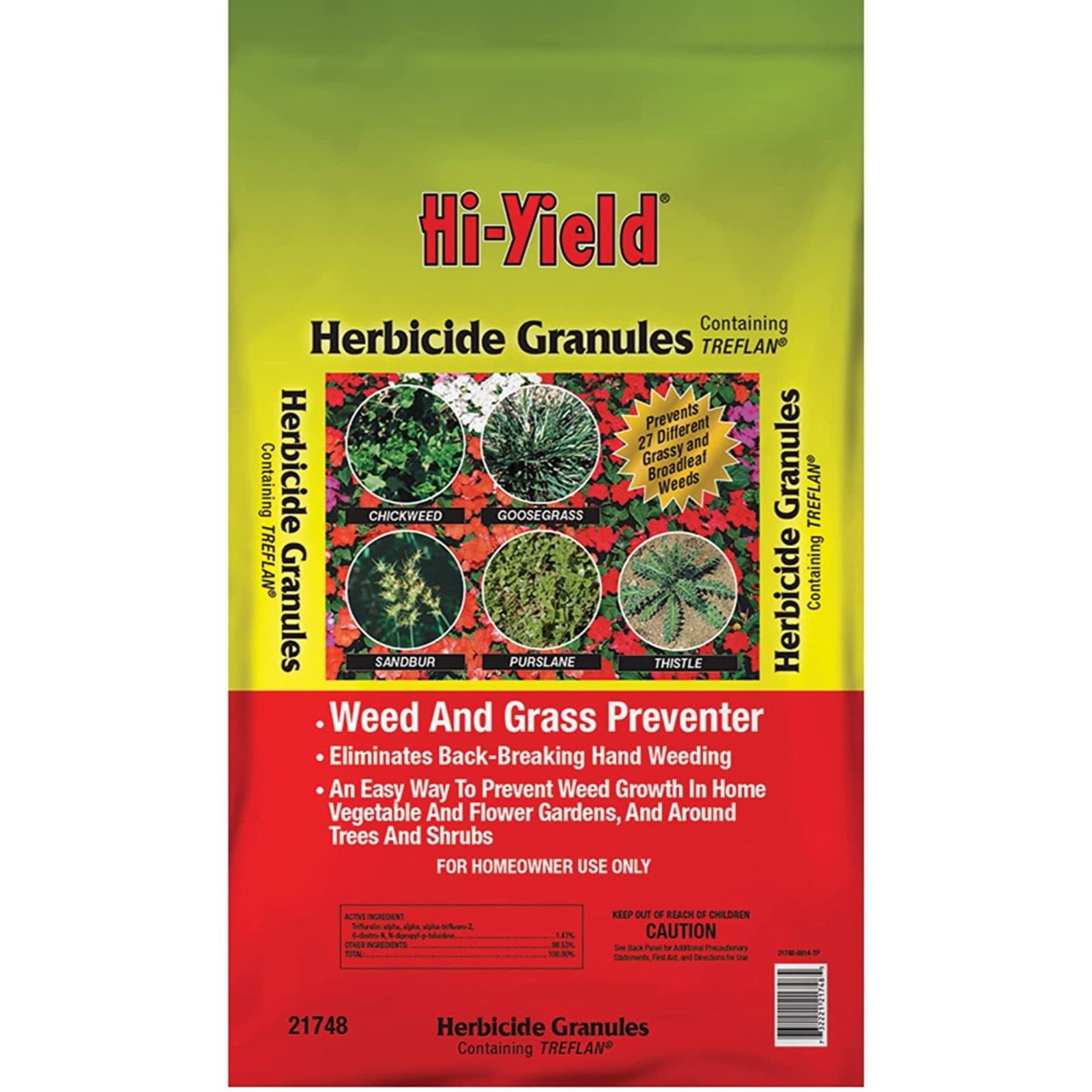 Hi-Yield Herbicide Granules Weed and Grass Preventer, 15 Pound Bag Hi-Yield Herbicide Granules Weed and Grass Preventer, 15 Pound Bag