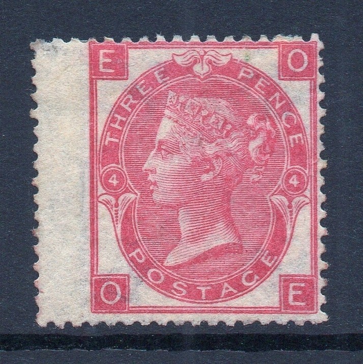 GB QV SG92 3d Rose Plate 4 Wing Margin Wmk Emblems Fine Mint Hinged Cat 1,800 GB QV SG92 3d Rose Plate 4 Wing Margin Wmk Emblems Fine Mint Hinged Cat 1,800