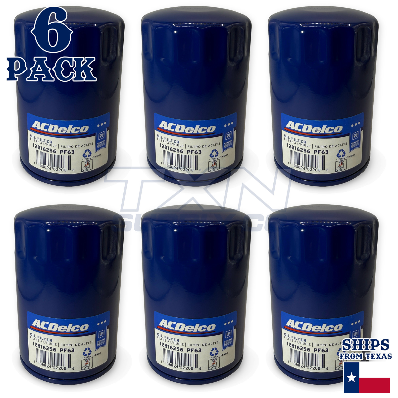 ACDelco GM Original Equipment PF63 Engine Oil Filter - 6 Pack