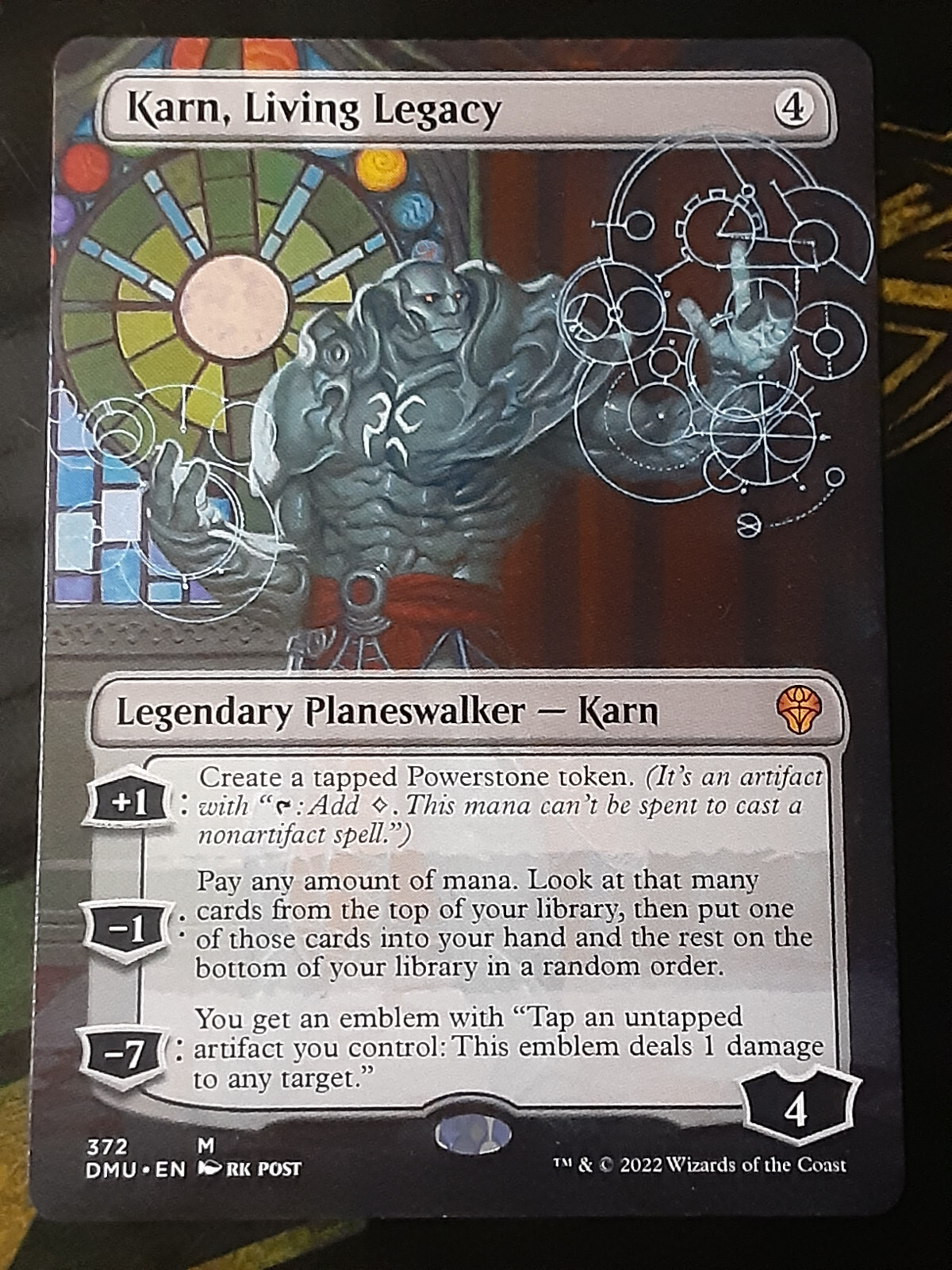 Karn Living Legacy Borderless , Dominaria United,NM,MTG,FREESHIPPING