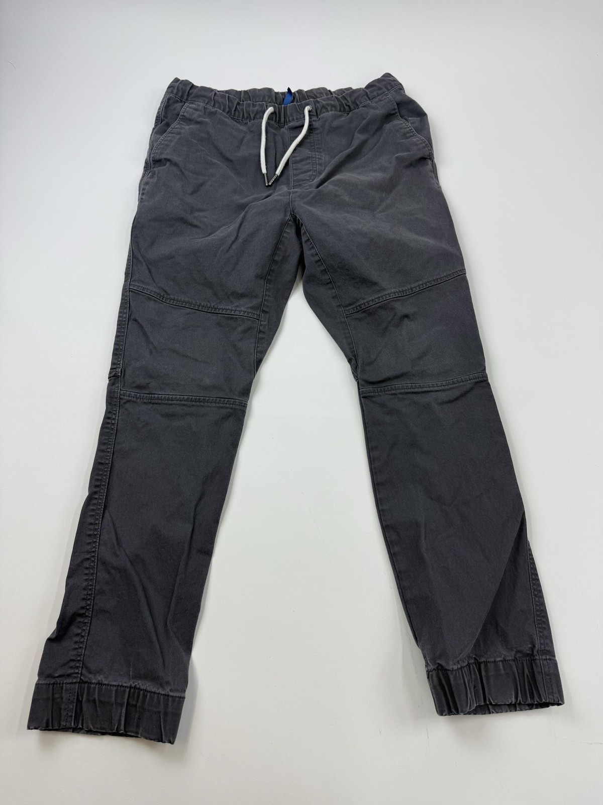 H&M Divided Jogger Pants Mens Small Gray Elastic Waist Cuffed Stretch Casual