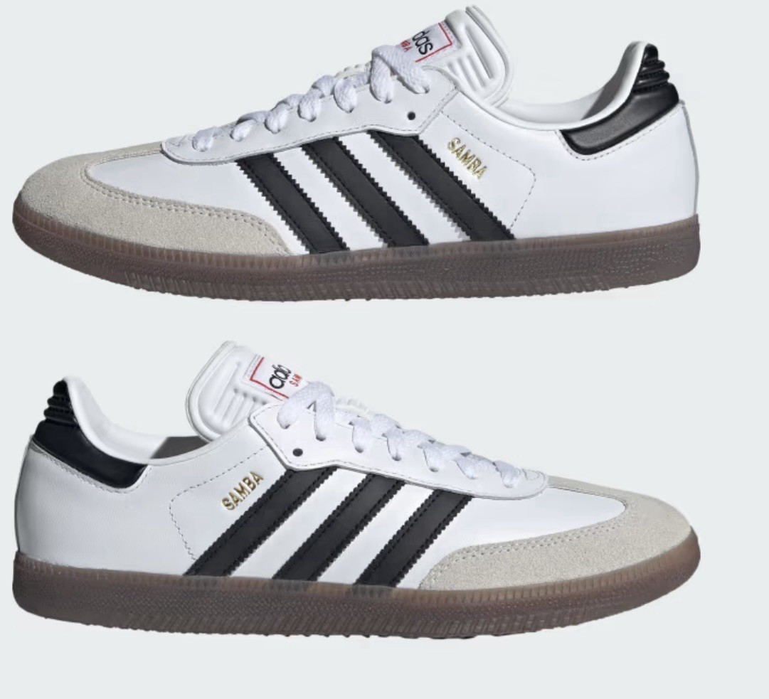 adidas Samba Men’s Size 9 Indoor Soccer Shoes White Black Gum IH6001 Women’s 10
