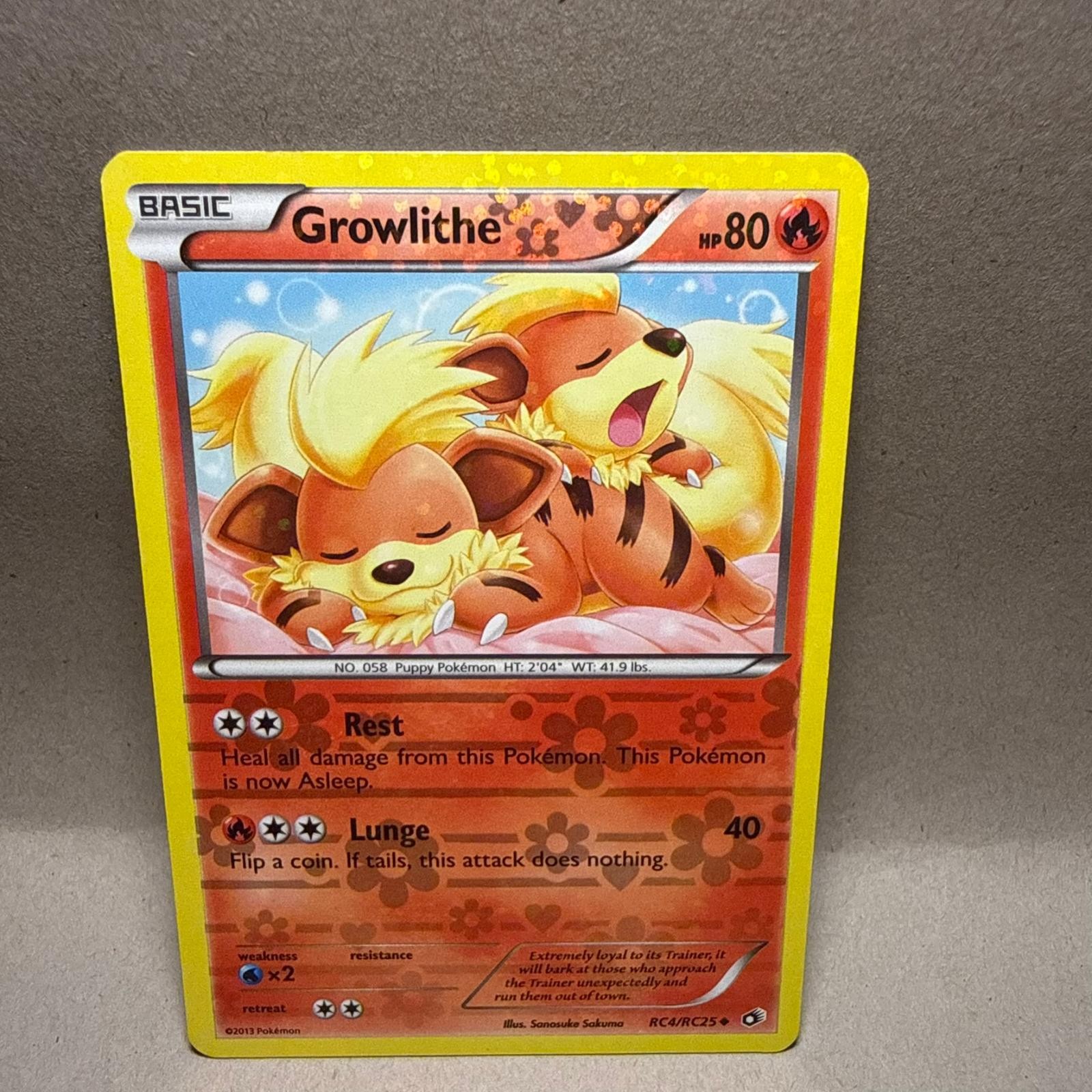 GROWLITHE RC4/RC25 LEGENDARY TREASURES: RADIANT COLLECTION HOLO UNCOMMON MP GROWLITHE RC4/RC25 LEGENDARY TREASURES: RADIANT COLLECTION HOLO UNCOMMON MP