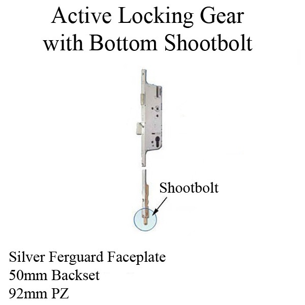 G-U Cremona 50/92 Active Shootbolt 3-Point Lock Silver
