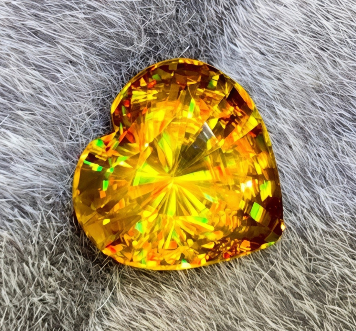Natural Sphene 3.32 Ct Madagascar Heart Cut Faceted VSi Untreated Gemstone Natural Sphene 3.32 Ct Madagascar Heart Cut Faceted VSi Untreated Gemstone