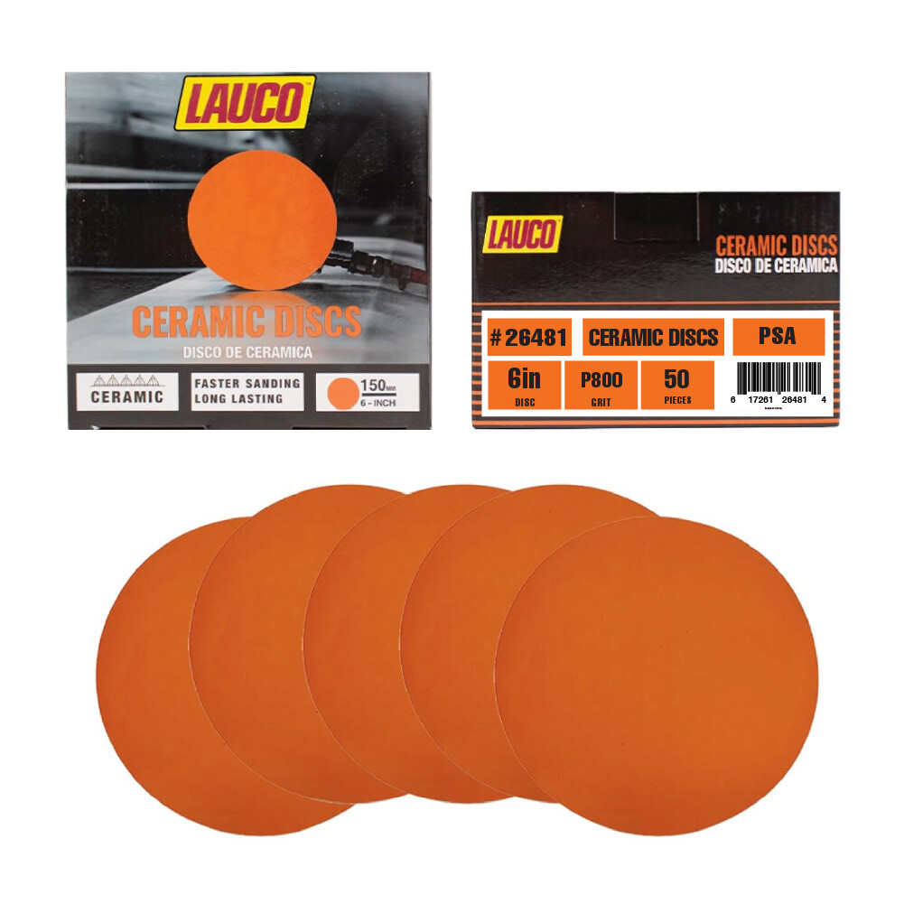 6” Premium Ceramic Orange PSA Discs No Hole 6” Premium Ceramic Orange PSA Discs No Hole