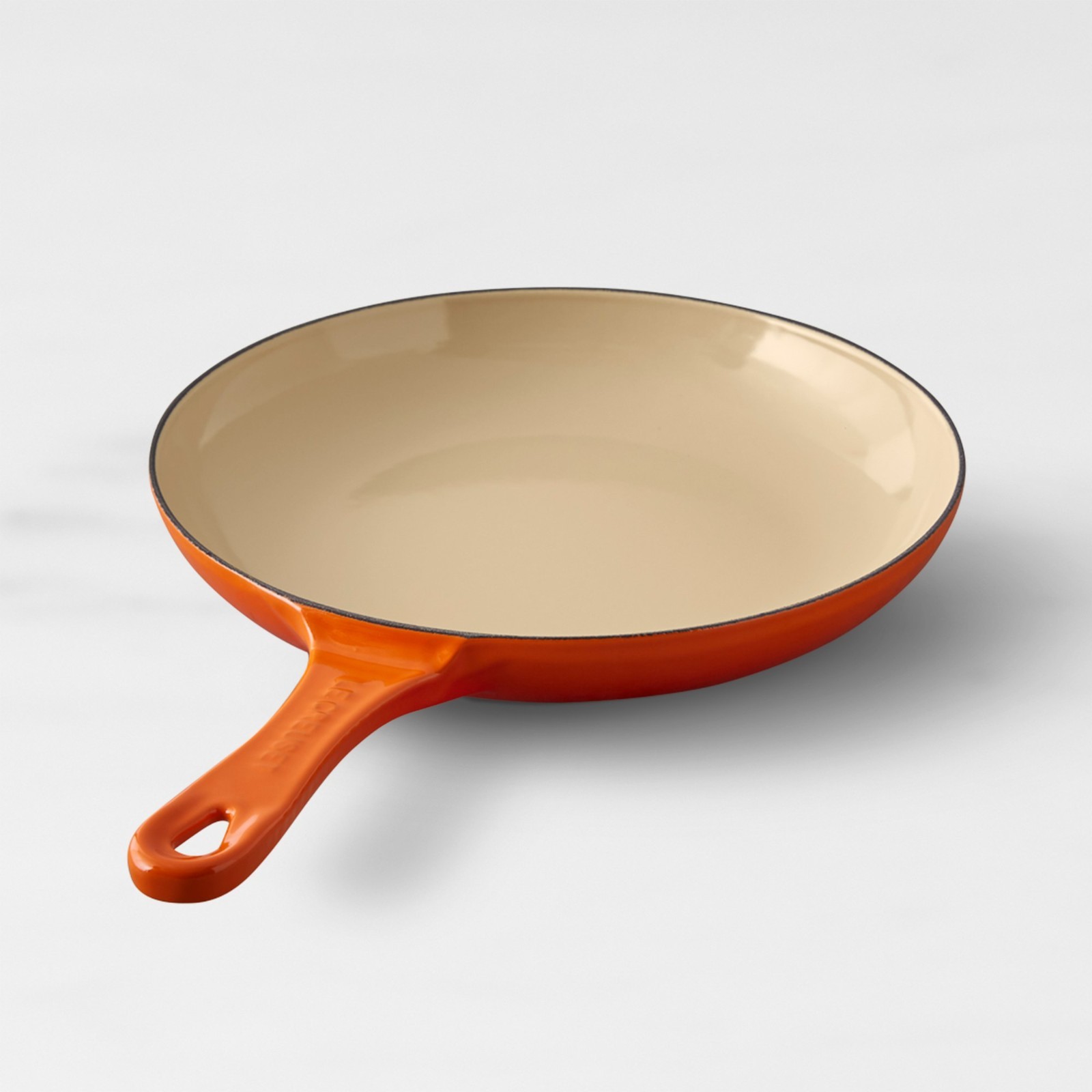 Le Creuset Enameled Cast Iron Shallow Fry Pan, 9.75 Le Creuset Enameled Cast Iron Shallow Fry Pan, 9.75