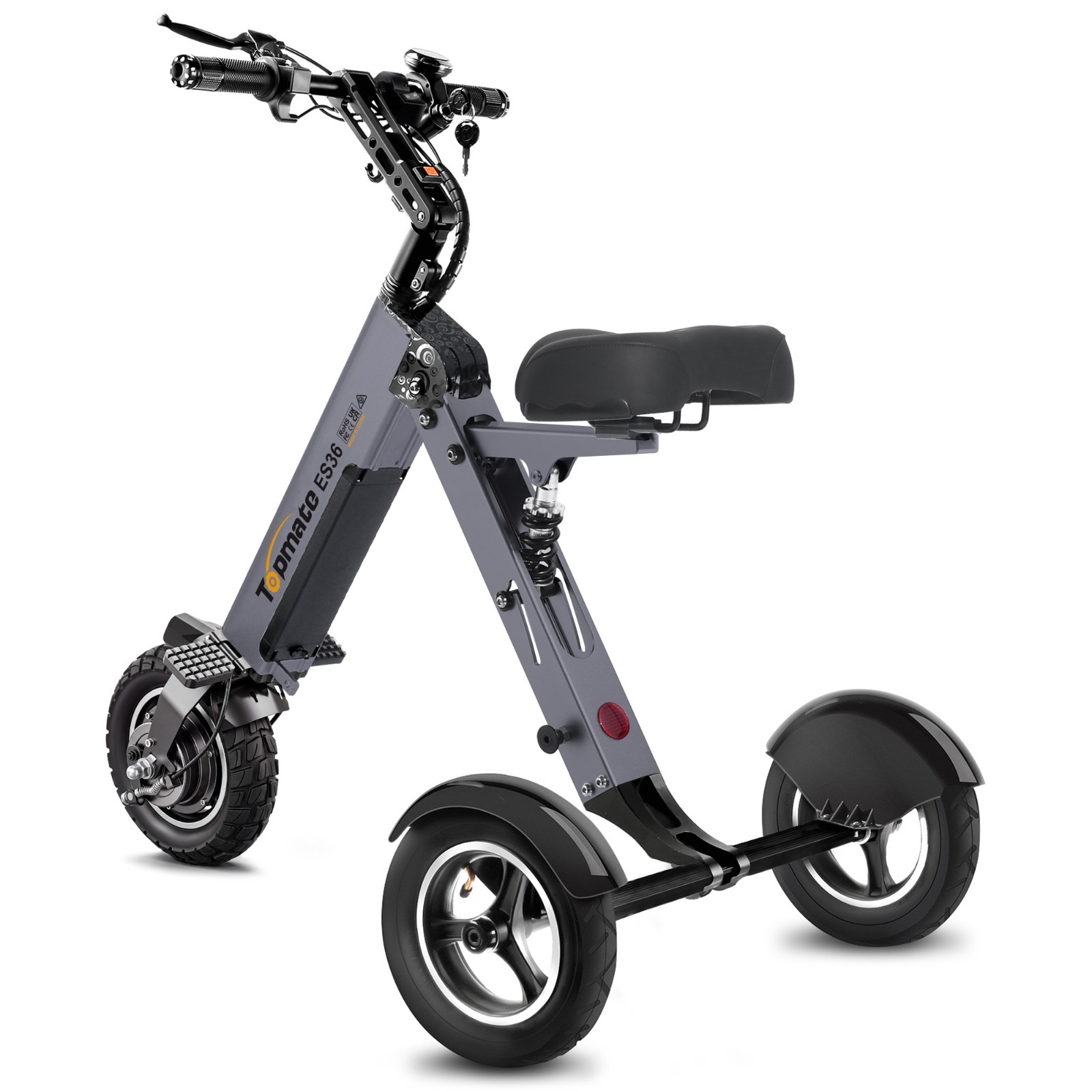 TopMate ES36 Mobility Scooter 3 Wheel Folding Electric Trike for Adult Travel