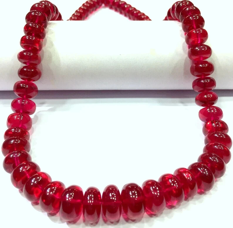 AAAA+QUALITY Extremely Beautiful Ruby Rondelle Beads Smooth Polished Large Beads