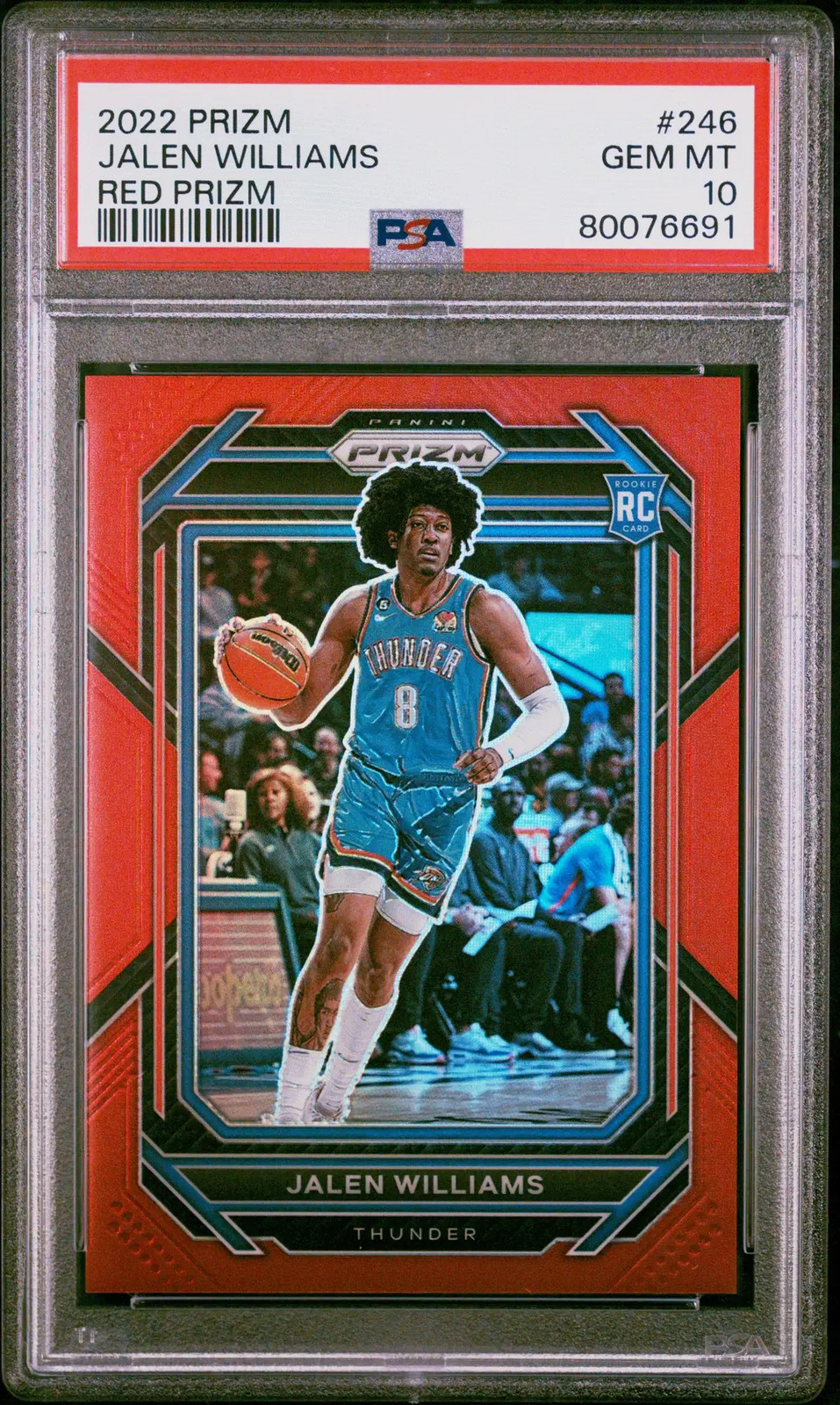 2022 Panini Prizm Jalen Williams #246 Red RC 272/299 PSA 10 2022 Panini Prizm Jalen Williams #246 Red RC 272/299 PSA 10