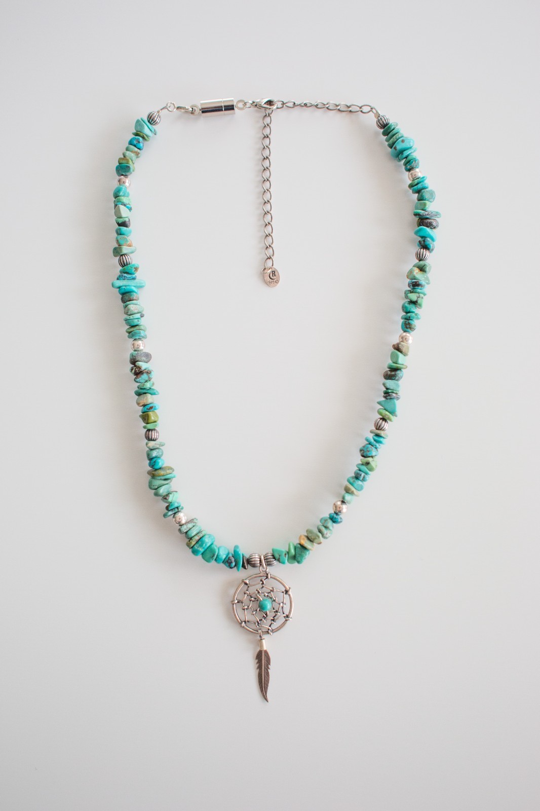 Carolyn Pollack Relios Sterling Silver Turquoise Dream Catcher Necklace