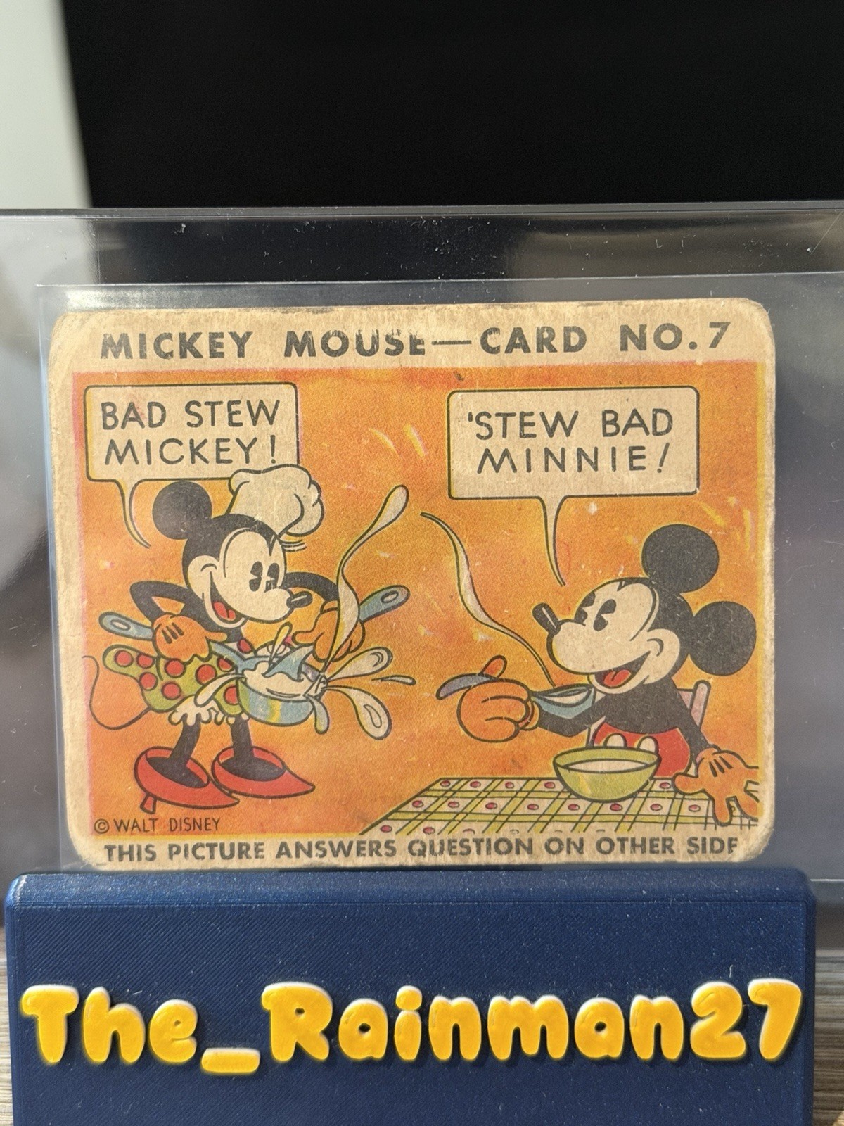 1935 Mickey Mouse Gum Card R89 TYPE 1 - Early Disney #7 Minnie 1935 Mickey Mouse Gum Card R89 TYPE 1 - Early Disney #7 Minnie