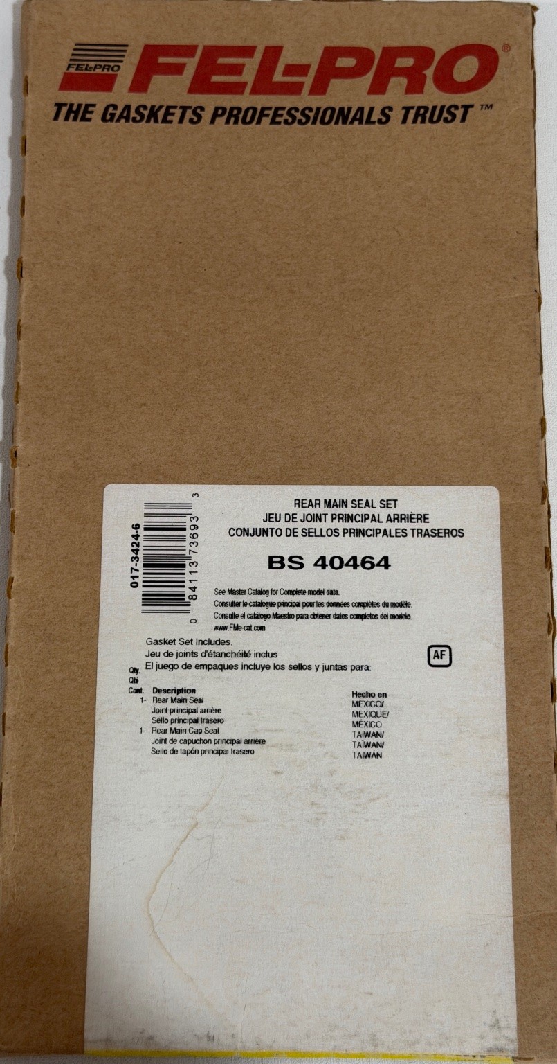 FEL-PRO BS 40464 Rear Main Seal Set OEM Engine Gasket