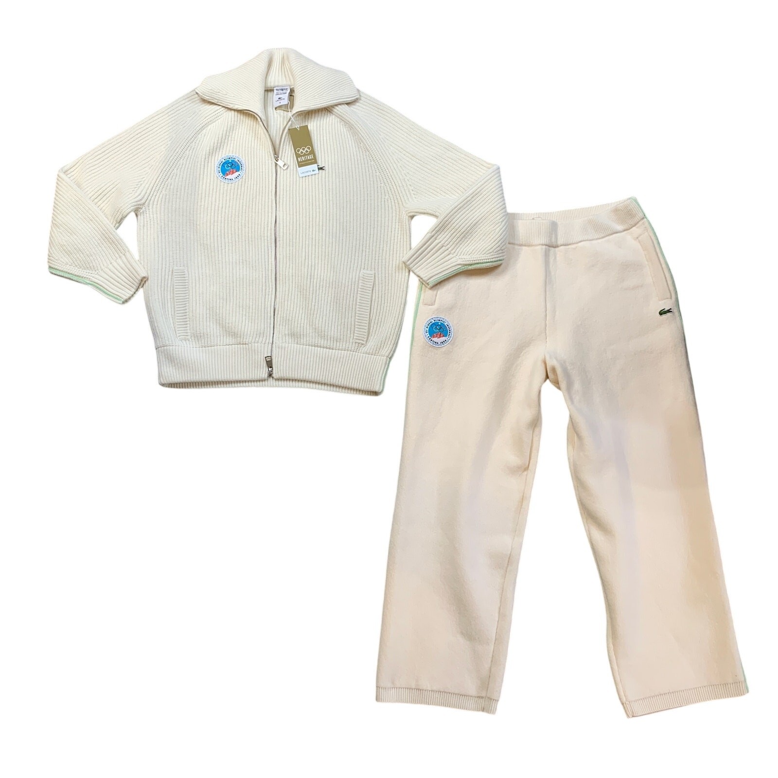 Lacoste x Olympic Heritage Tracksuit Men 6 Ivory Cortina d\'Ampezzo Knitwear Logo