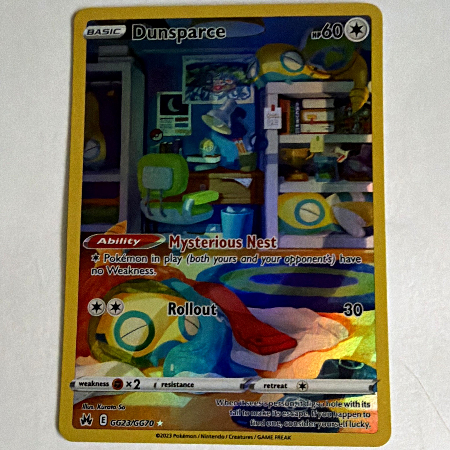 The Pokémon Company Dunsparce GG23/GG70 Crown Zenith GG Holo Ultra Rare EN 2023