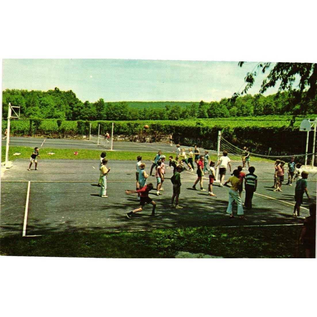 Vtg Camp Nawakwa Arendtsville PA Postcard Recreation Area Sports Dexter Press