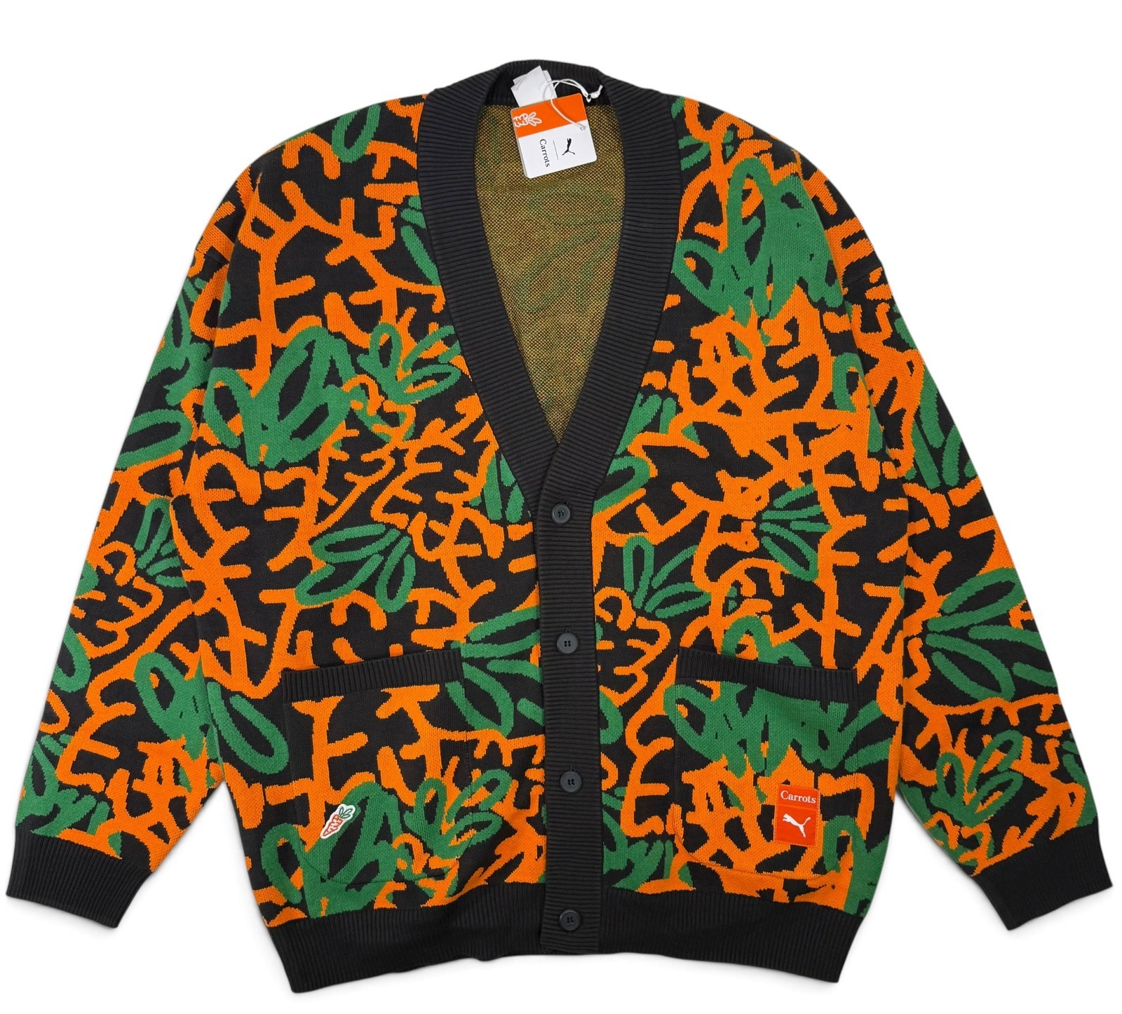 PUMA X CARROTS Limited Edition Cardigan Sweater 627445 01 Men\'s LARGE L