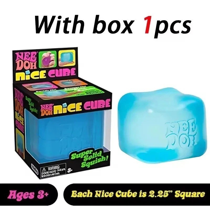 NeeDoh Nice Cube Sensory Squishy Fidget Toy Stress Relief Assorted Colors NeeDoh Nice Cube Sensory Squishy Fidget Toy Stress Relief Assorted Colors