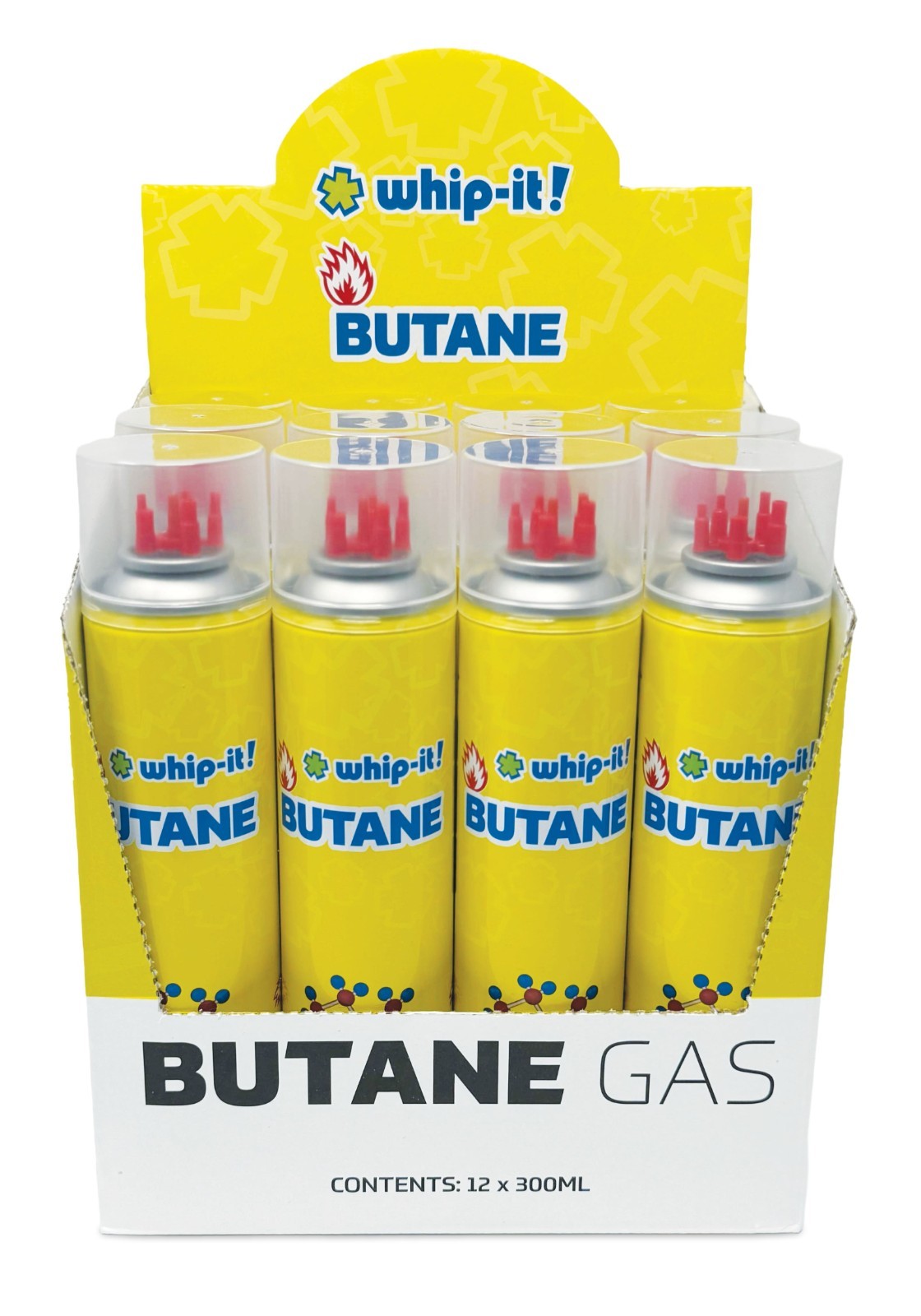 Whip It Butane 300ml - 12 pack butane refill fuel universal tips Whip It Butane 300ml - 12 pack butane refill fuel universal tips