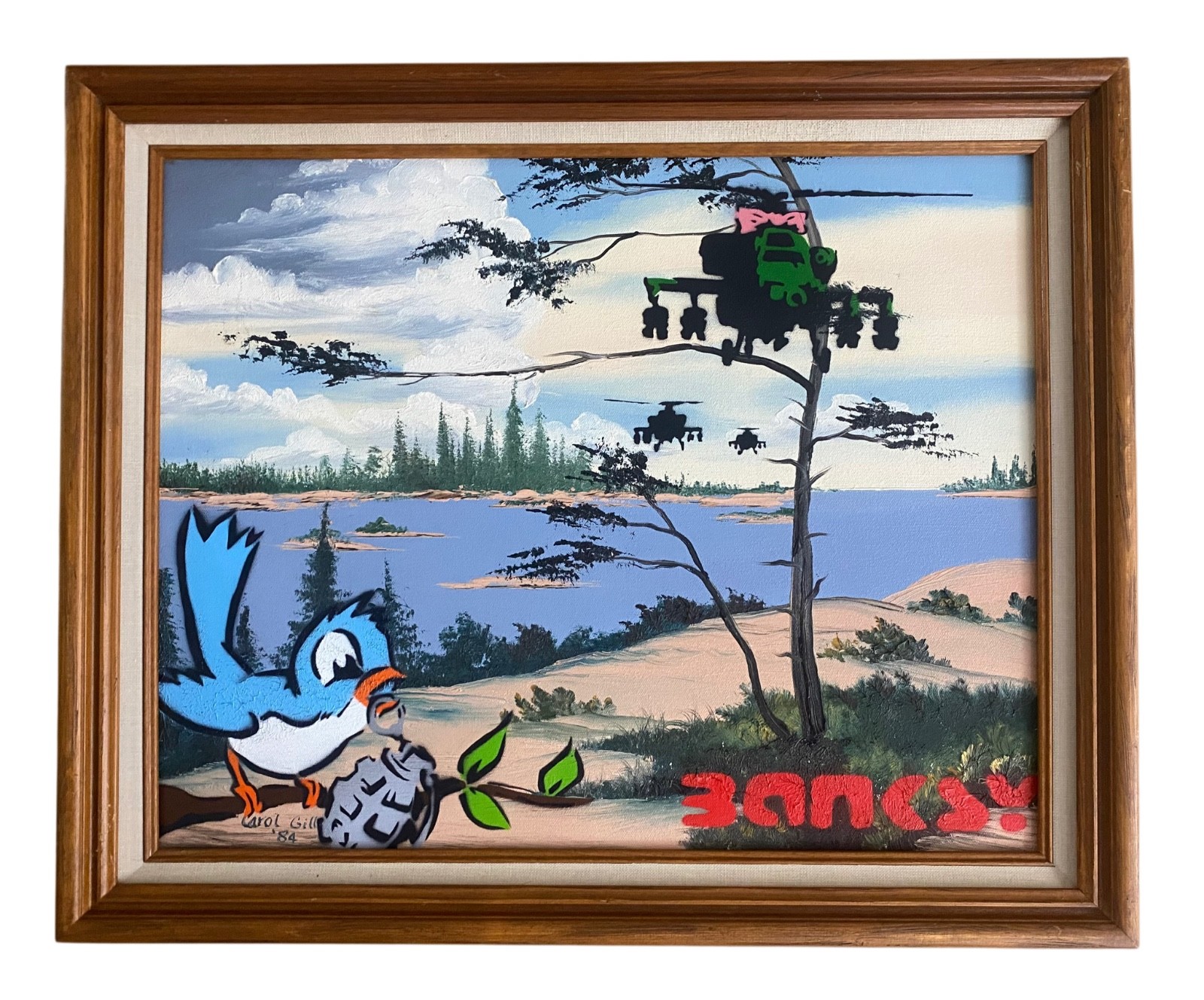 Banksy Rare Large Dismaland Painting 2015 with paperwork Banksy Rare Large Dismaland Painting 2015 with paperwork