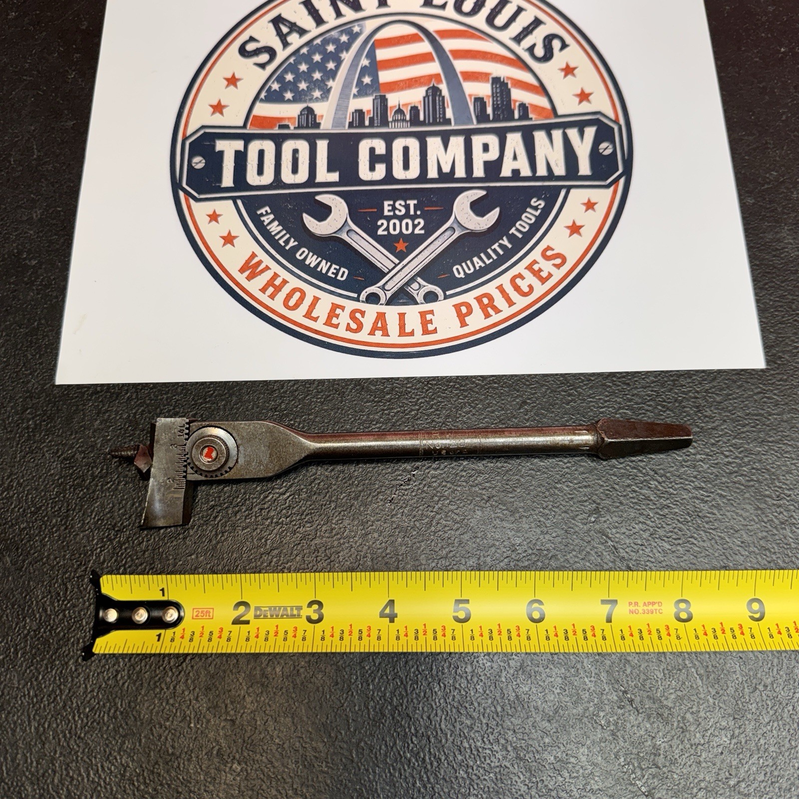 Vintage IRWIN No. 22 Micro-Dial Expansive Wood Boring Bit USA Adjustable Auger