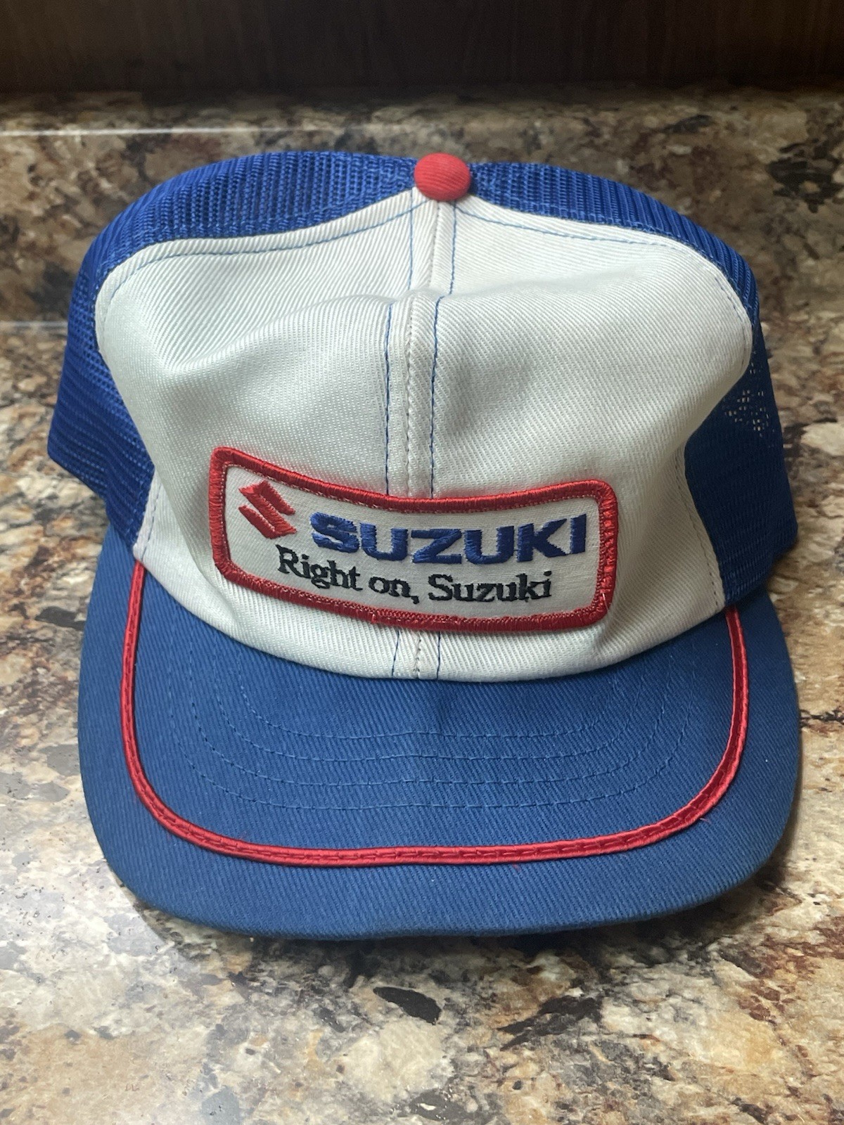 Vintage Swingster Suzuki Snapback Hat - Right, On Suzuki - Bent Bill