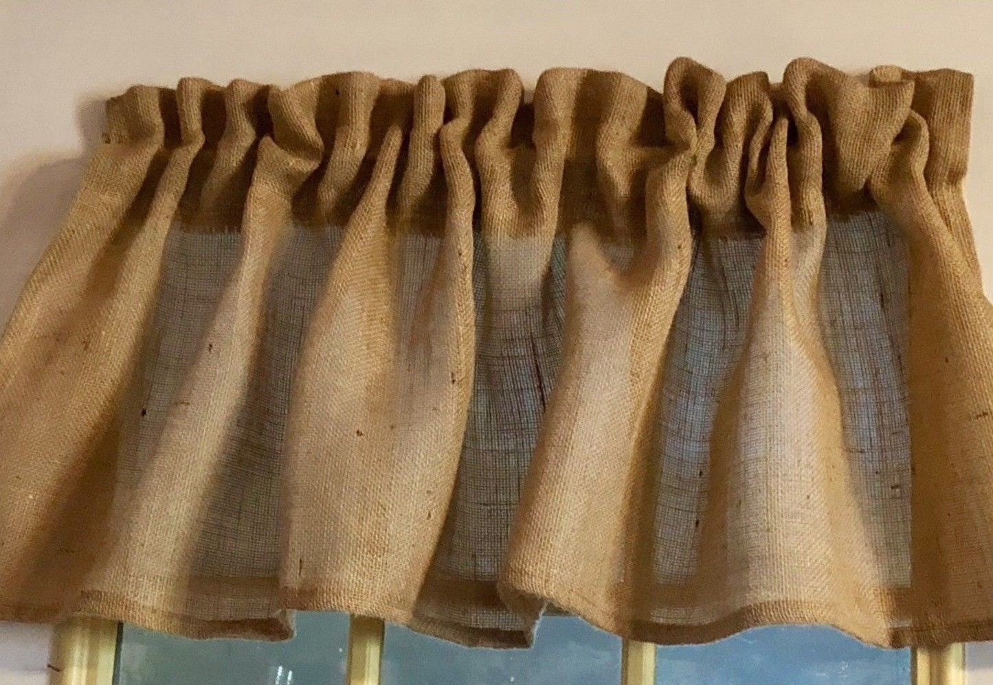 Burlap Valance, Rustic, 52\