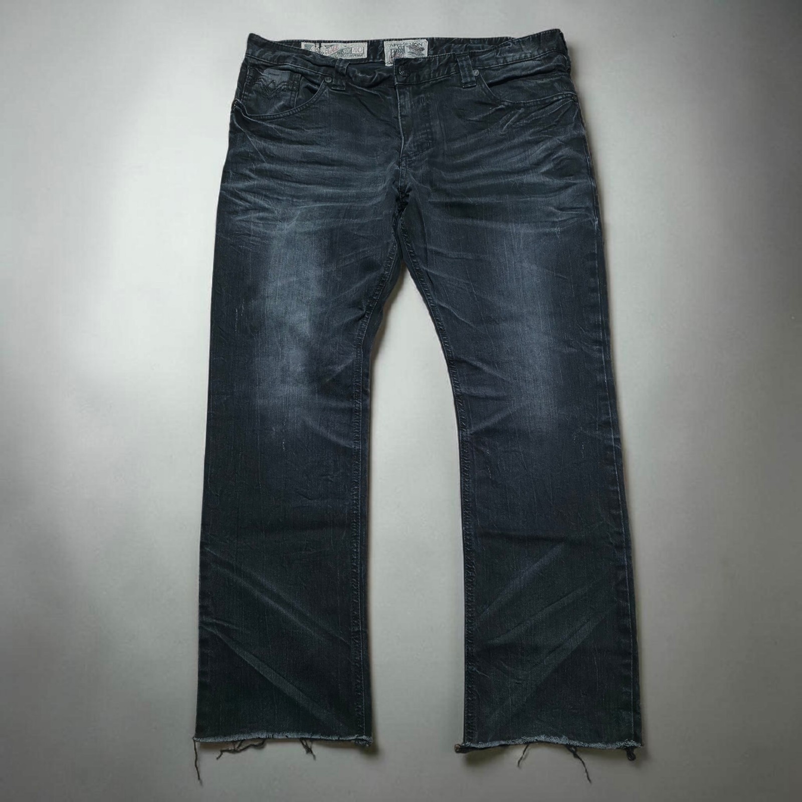 Affliction Gage Jeans Mens 40 x 30 Black Wash Straight Leg Stretch Denim Affliction Gage Jeans Mens 40 x 30 Black Wash Straight Leg Stretch Denim