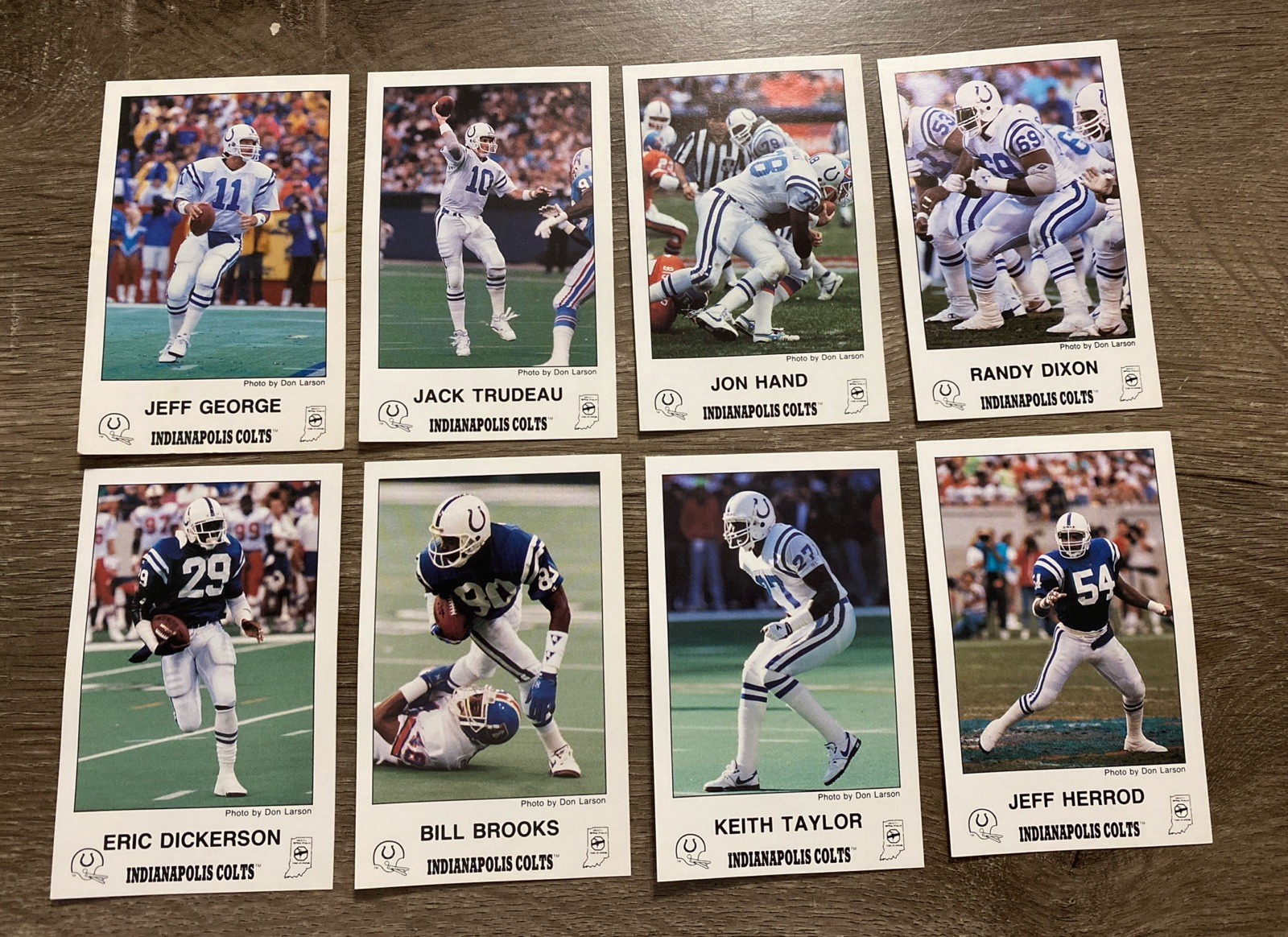 1990 Set 8 INDIANAPOLIS COLTS IMPD CRIME STOPPERS JEFF GEORGE TRUDEAU DICKERSON