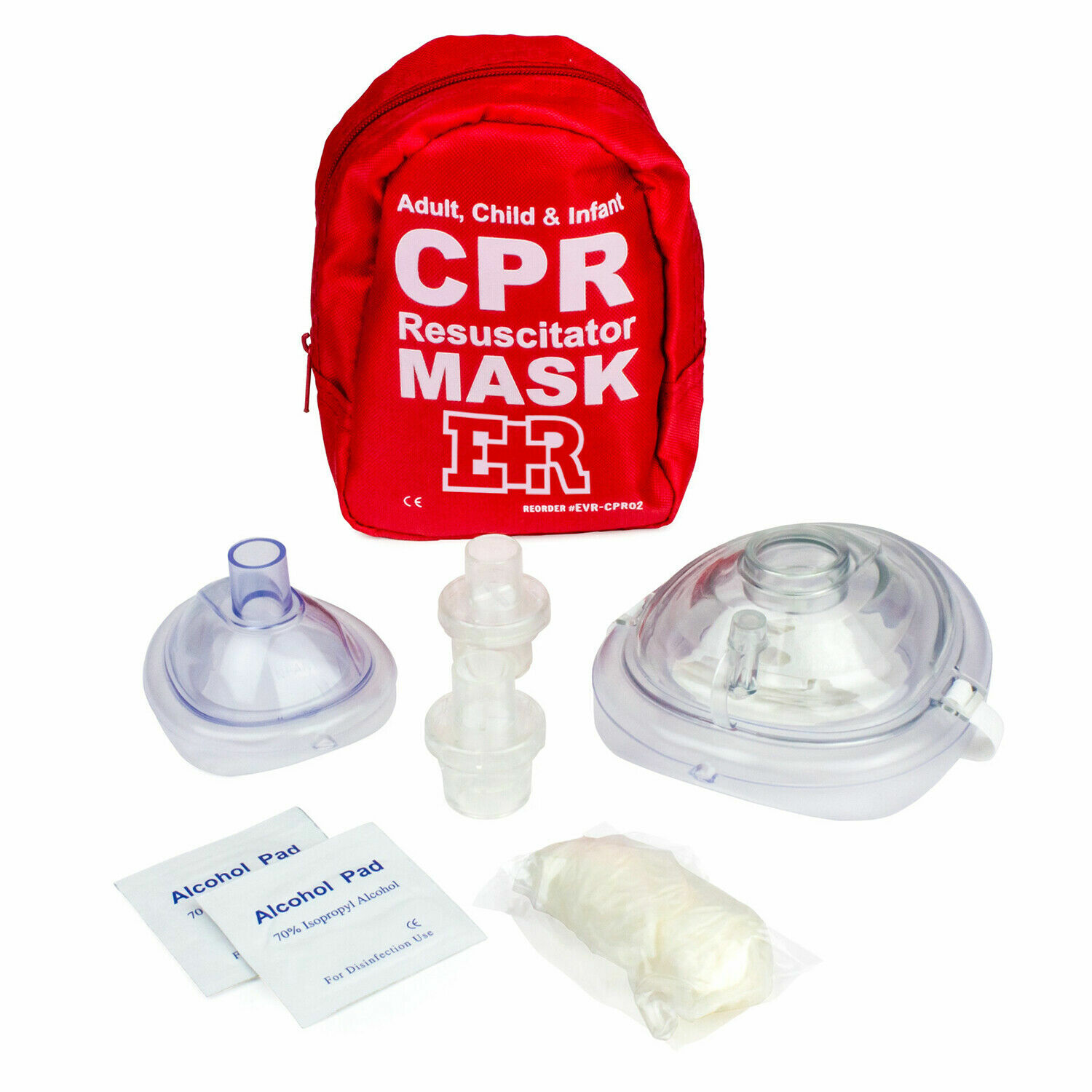 Ever Ready First Aid Adult and Infant CPR Mask Combo Kit with 2 Valves Ever Ready First Aid Adult and Infant CPR Mask Combo Kit with 2 Valves