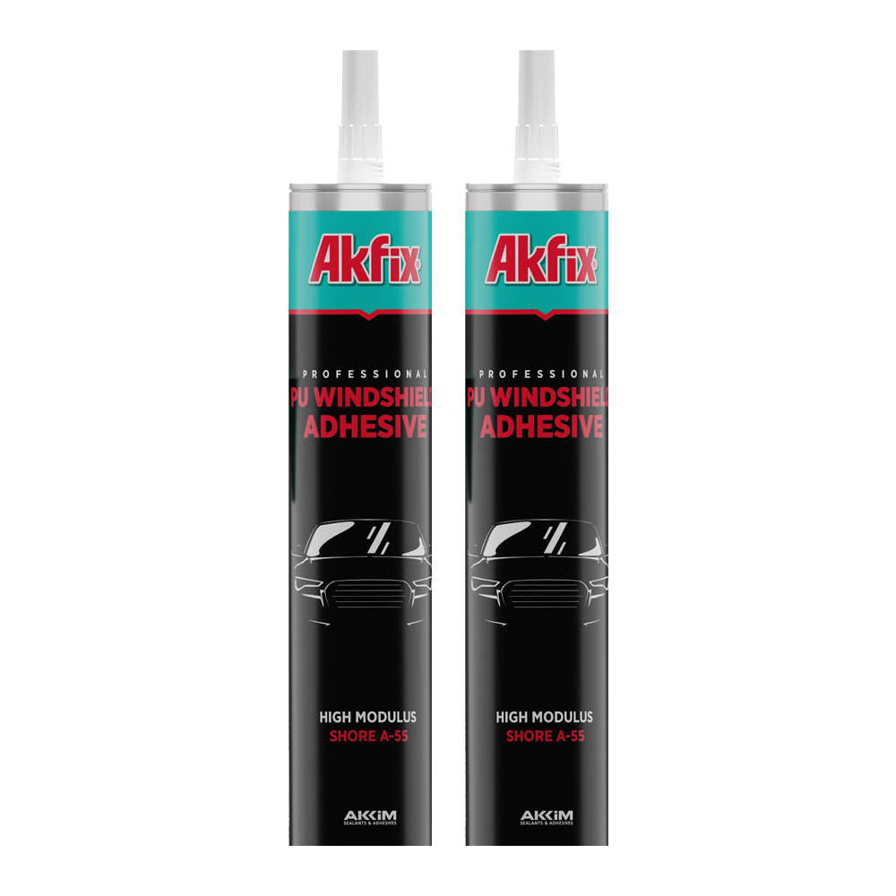Akfix Windshield Adhesive Urethane Auto Glass Adhesive Black Fast Cure 10.1 o2pk