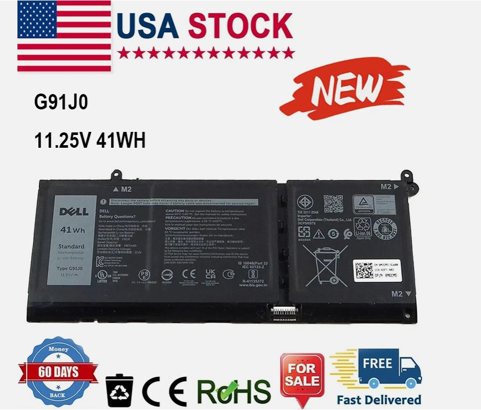 Genuine 41WH G91J0 Battery for Dell Latitude 3520 3420 3320 3330 series 0MGCM5