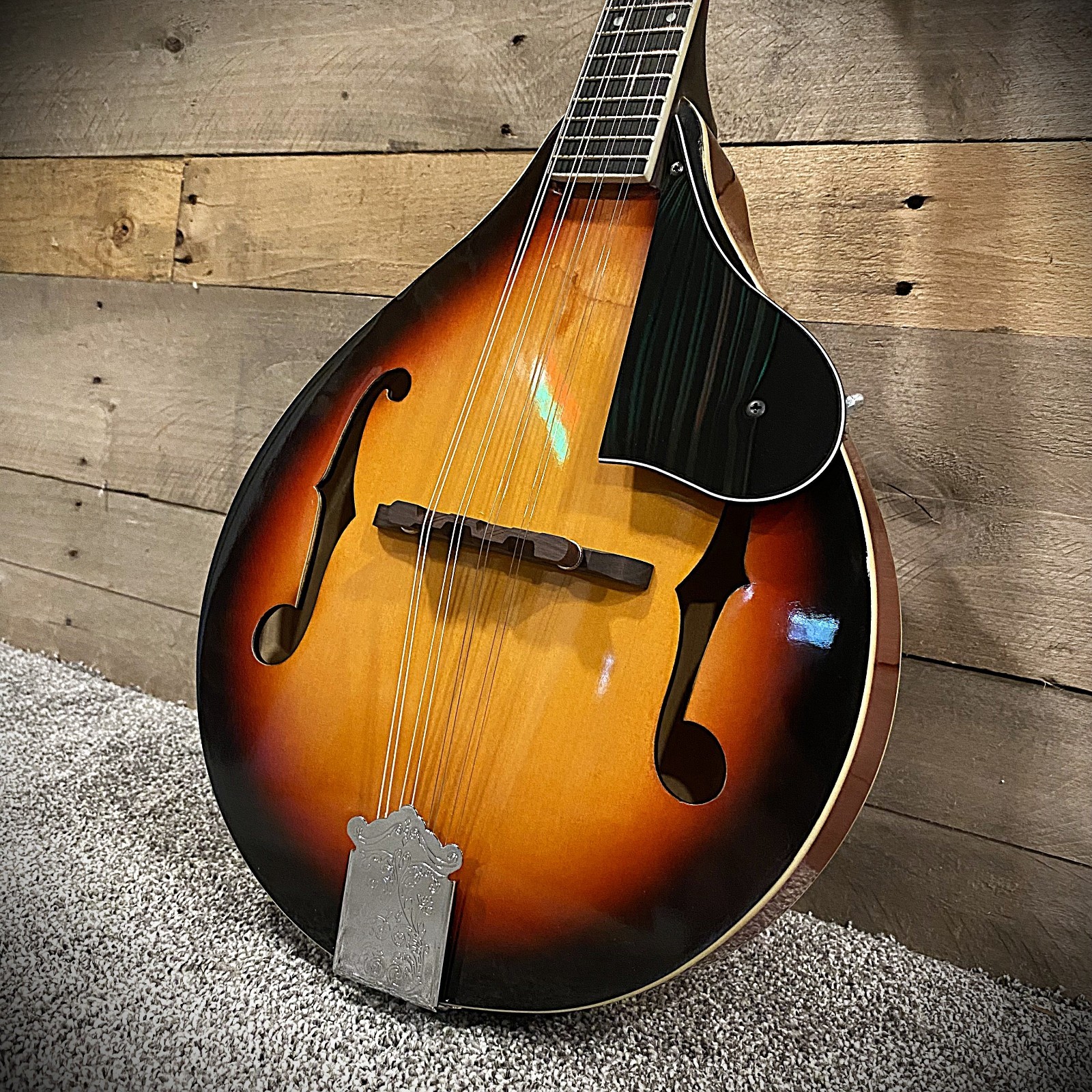 Sunburst A-Style Mandolin w/ Rosewood Fretboard, Full Size, Solid Basswood Body