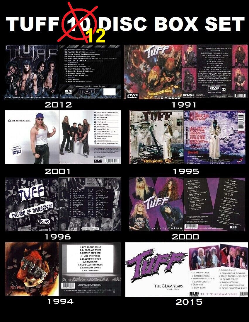TUFF 12 Disc Box Set -  Stevie Rachelle Crue Poison Ratt Skid Row Hairband