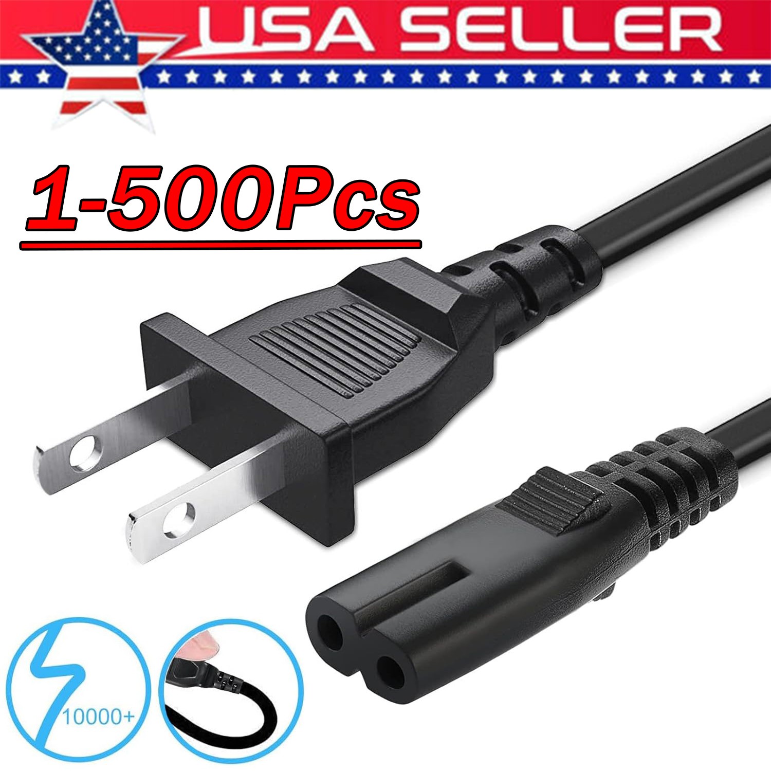 5ft Premium 2-Prong AC Power Adapter Cord Cable Lead For Sony Playstation 4 PS4 5ft Premium 2-Prong AC Power Adapter Cord Cable Lead For Sony Playstation 4 PS4