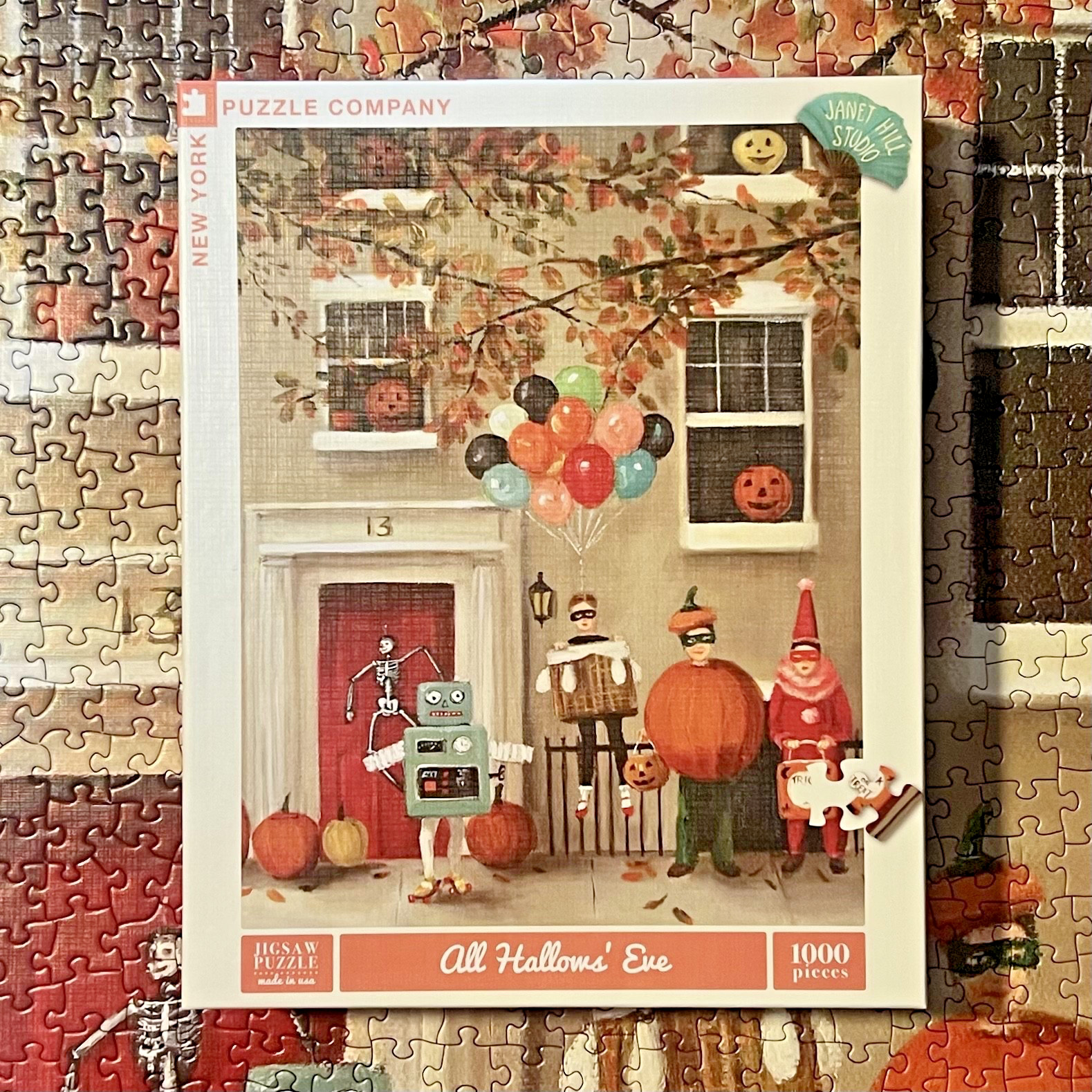 All Hallows\' Eve Janet Hill Halloween 1000 pc NYPC Jigsaw Puzzle COMPLETE OOP All Hallows\' Eve Janet Hill Halloween 1000 pc NYPC Jigsaw Puzzle COMPLETE OOP