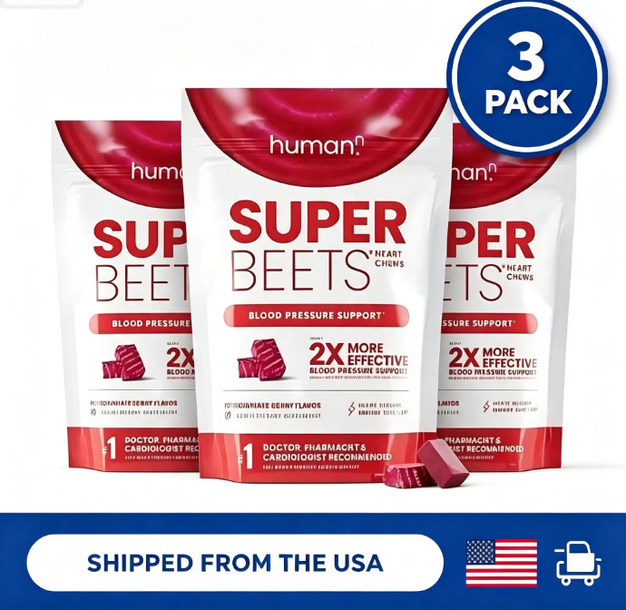 3pc Human-N Super Beets /  Pomegranate Chews for Heart Health 60 count-