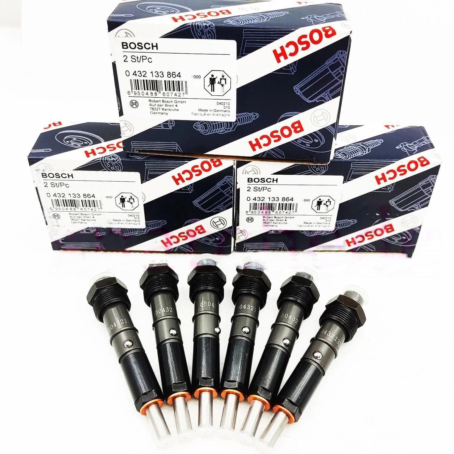 6PCS 50HP Upgrade Fuel Injectors Bosch For 1994-1998 Dodge Ram 5.9L Diesel NEW