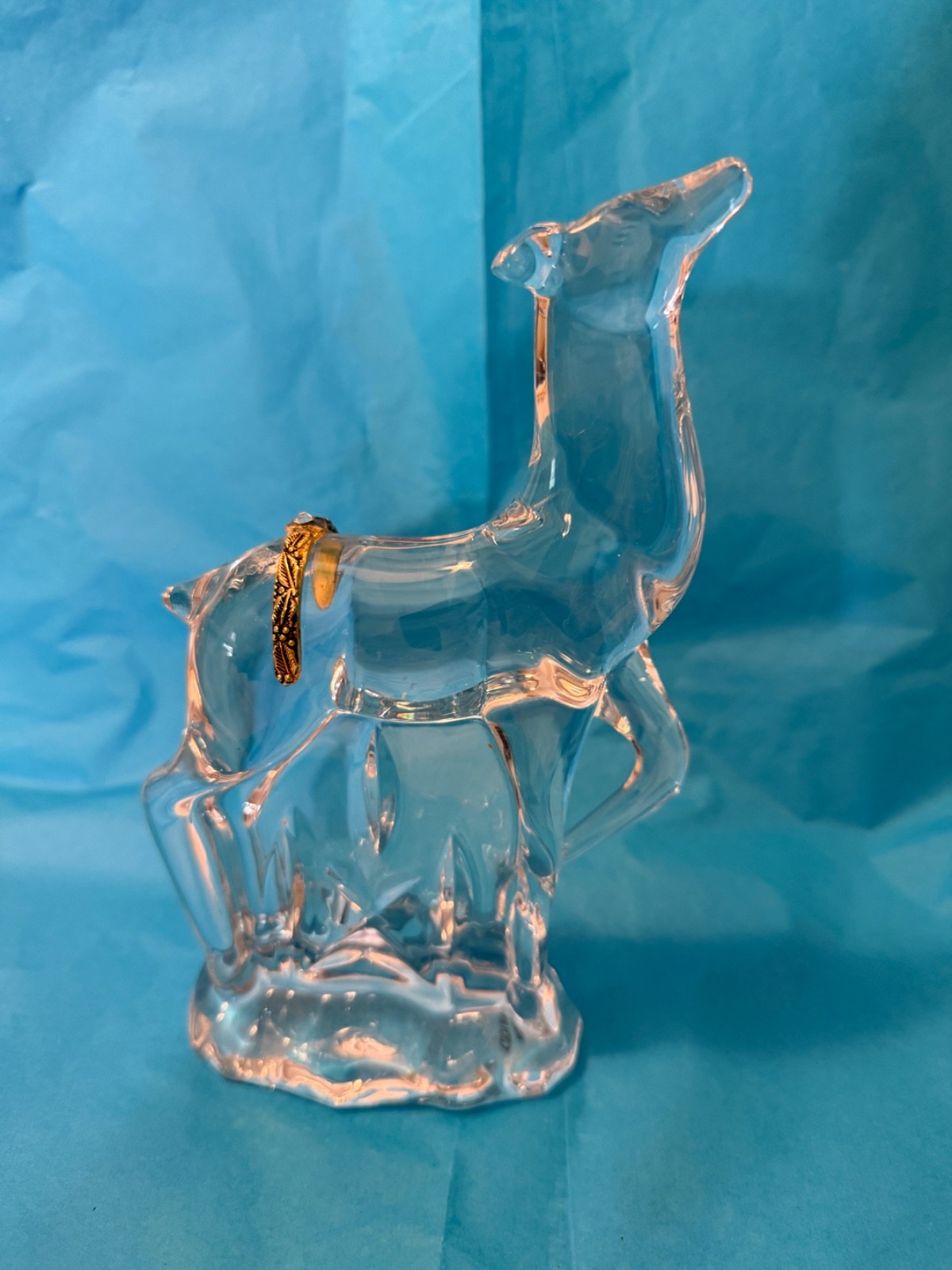 Vintage Clear Glass Deer Doe Figurine Made In Czech Republic Bohemian Crystal Vintage Clear Glass Deer Doe Figurine Made In Czech Republic Bohemian Crystal
