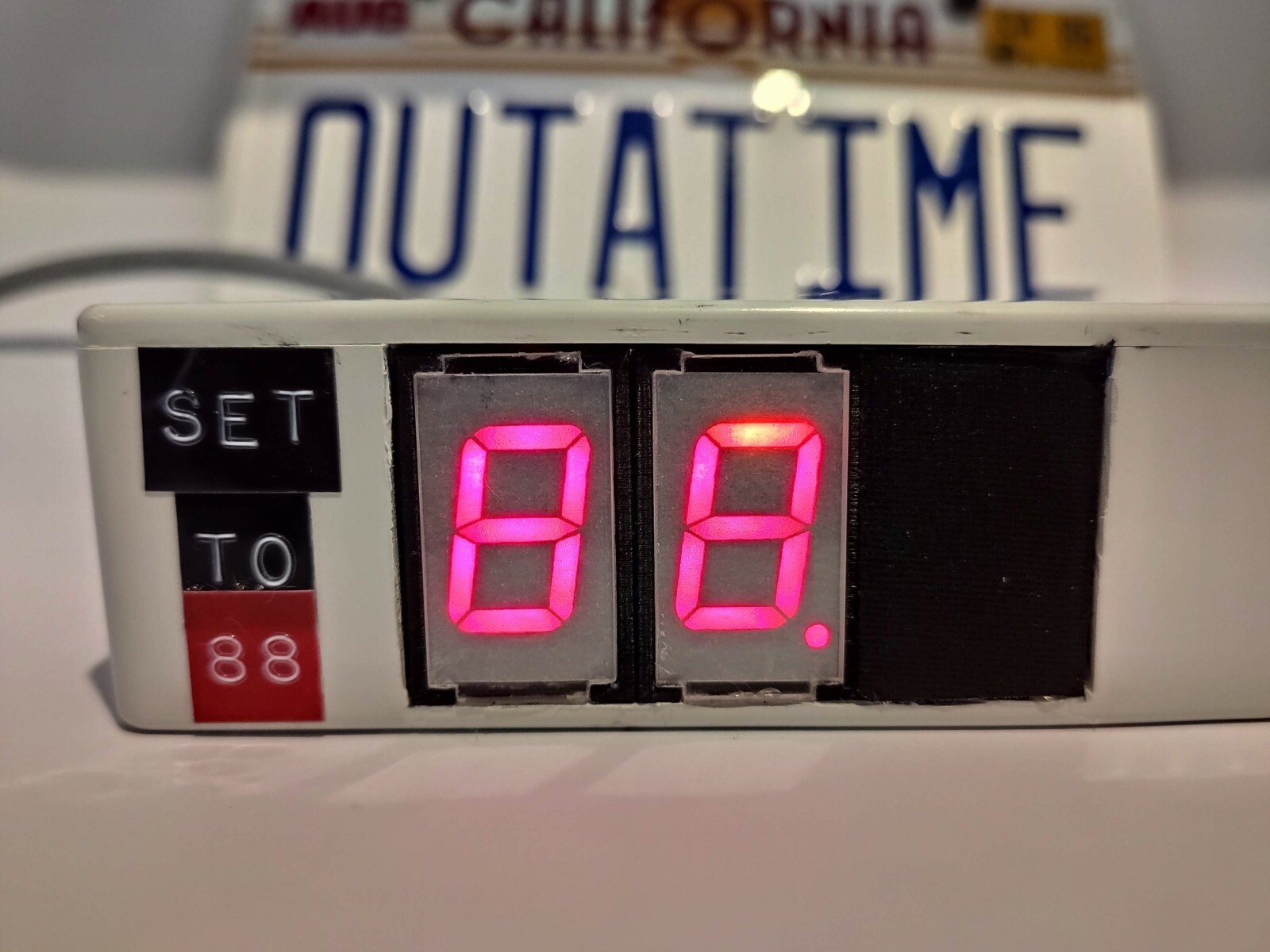 Back to the Future BTTF  GPS Speedometer w/Stanley disp replicas and DB25 cord