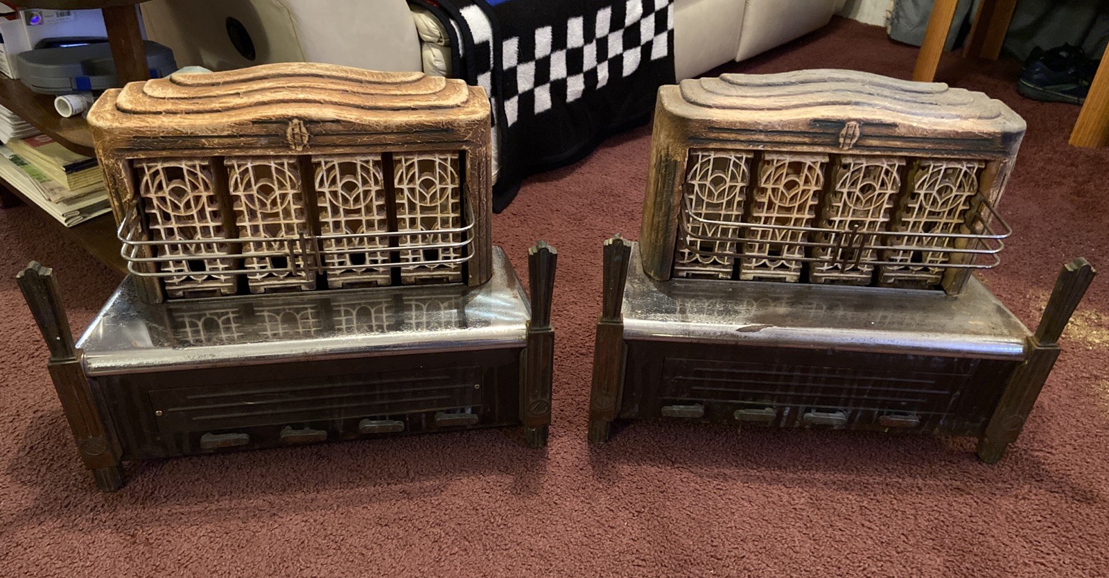 2- Antique Vintage 1900’s FOSCO Gas heater Fireplace Schroedinger Columbus Ohio 2- Antique Vintage 1900’s FOSCO Gas heater Fireplace Schroedinger Columbus Ohio