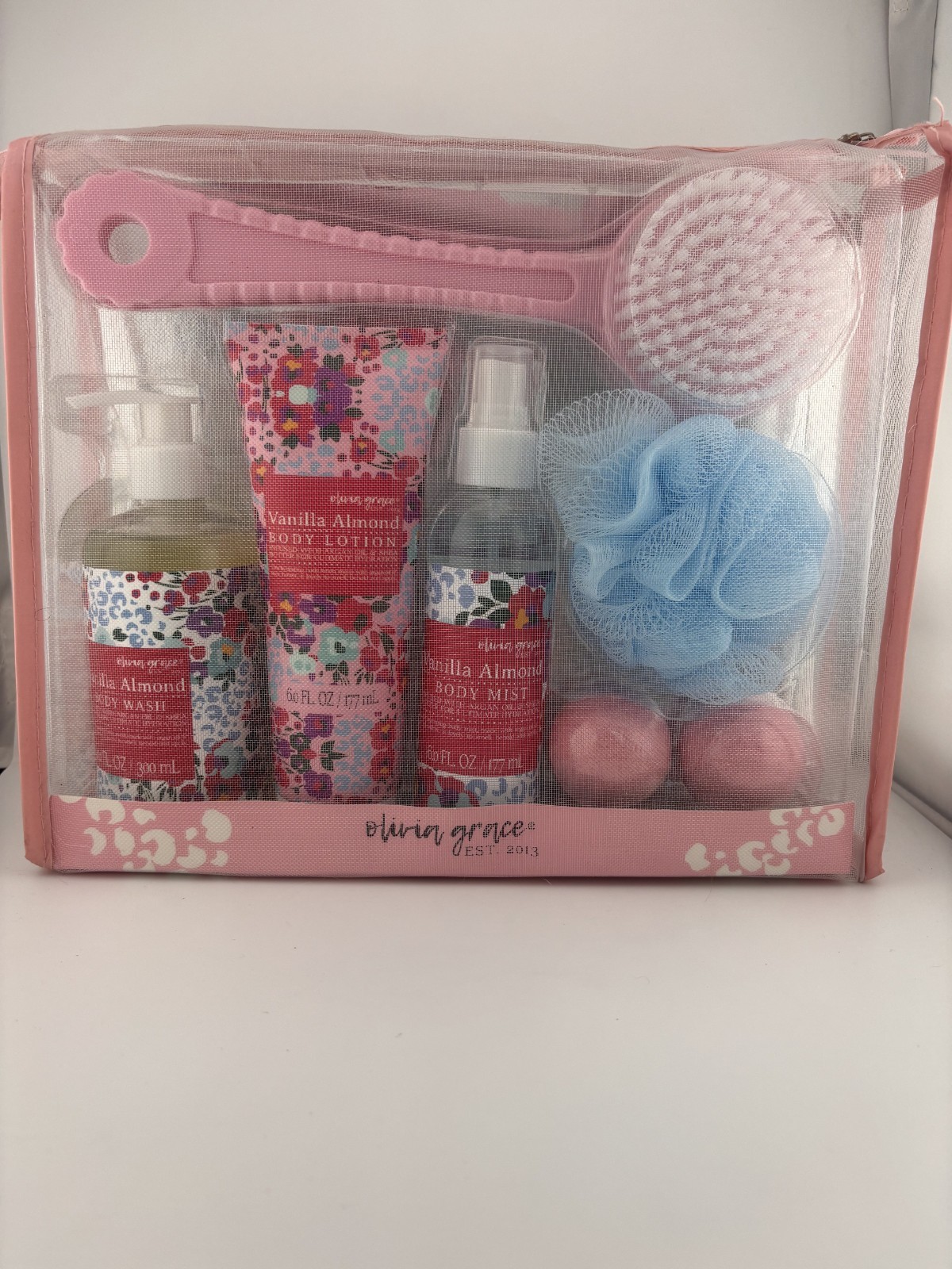 Olivia Grace 8pc bath collection with travel mesh