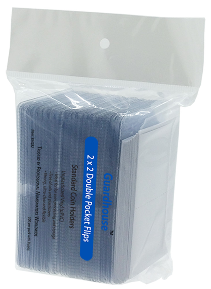 Guardhouse 2 x 2 Double-Pocket Unplasticized Coin Flips Pack of 100 W/Inserts Guardhouse 2 x 2 Double-Pocket Unplasticized Coin Flips Pack of 100 W/Inserts