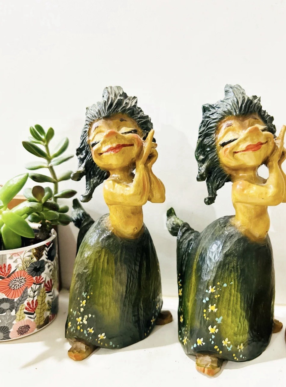 Vtg Henning Forest Spirits Huldra Figurine – Hand Carved Wooden Norway Folk Art Vtg Henning Forest Spirits Huldra Figurine – Hand Carved Wooden Norway Folk Art
